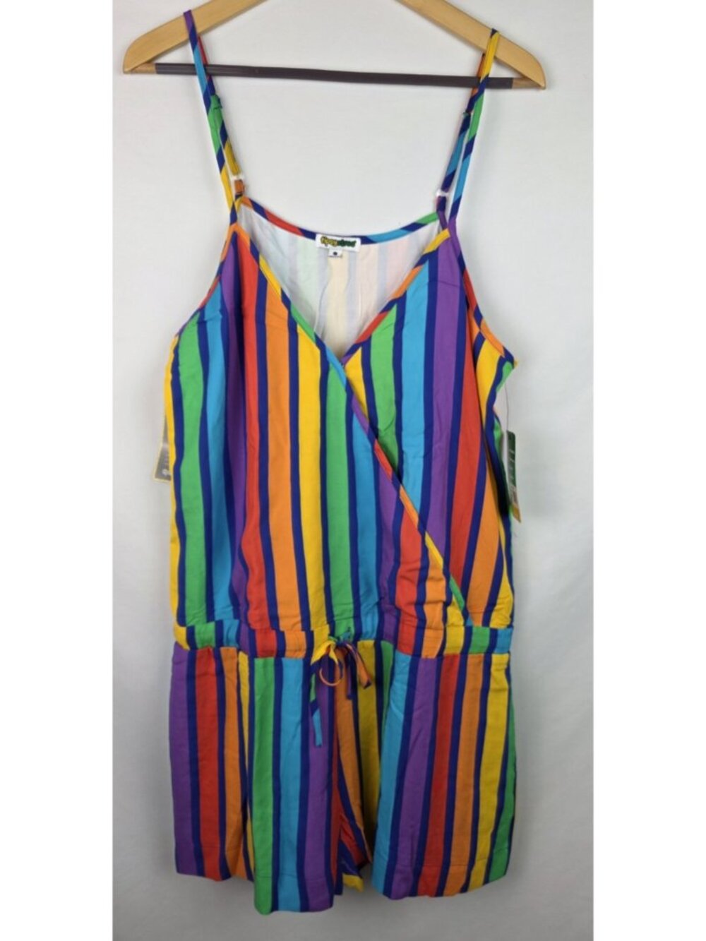Tipsy Elves Women's Romper Size Large Rainbow Blast Pride Shorts Sleeveless